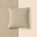 Geometric Loop-Embroidered Throw Pillow Cover
