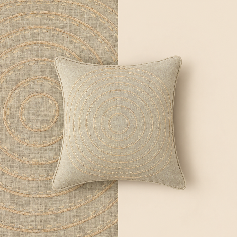 Concentric Circle Cushion Cover