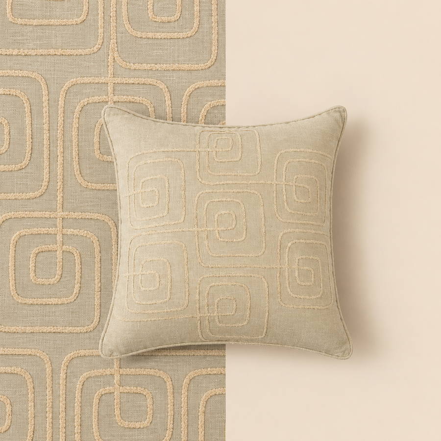 Geometric Spiral Cushion Cover