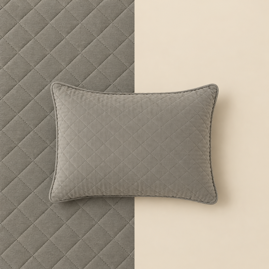 Quilted Diamond Lumbar Pillow Cover