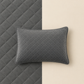 Charcoal Velvet Quilted Cushion