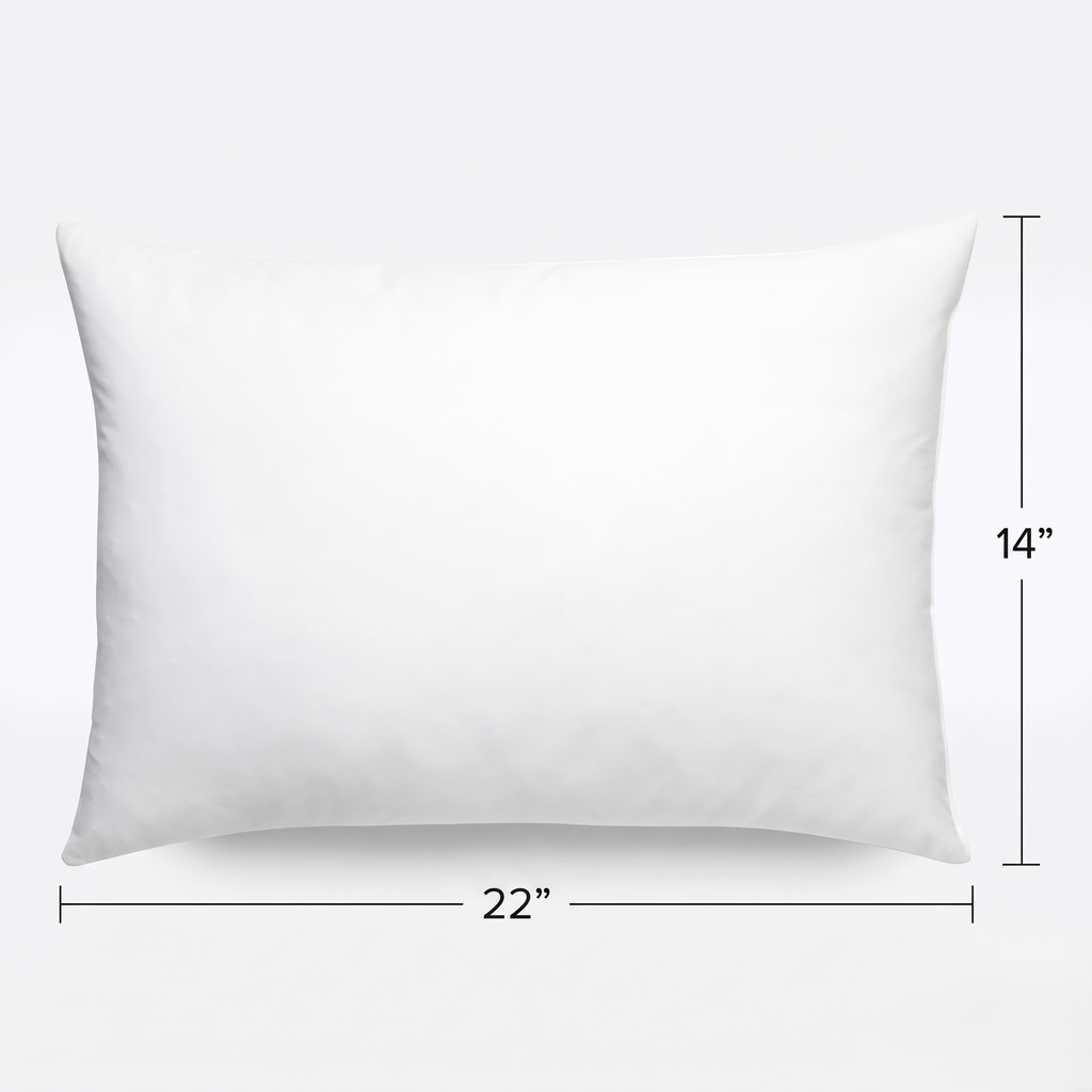 White Cushion Micro Filler – 14 × 22 Inches