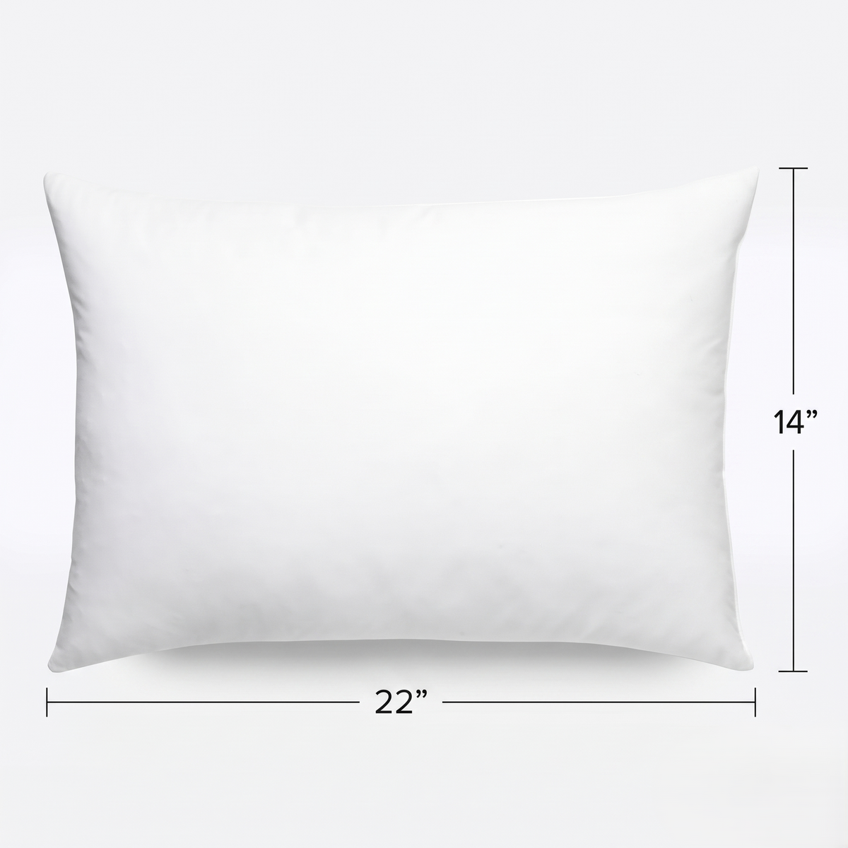 White Cushion Micro Filler – 14 × 22 Inches