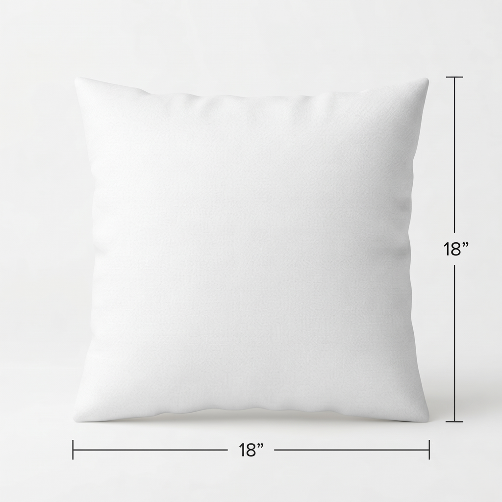 White Cushion Micro Filler – 18 × 18 Inches