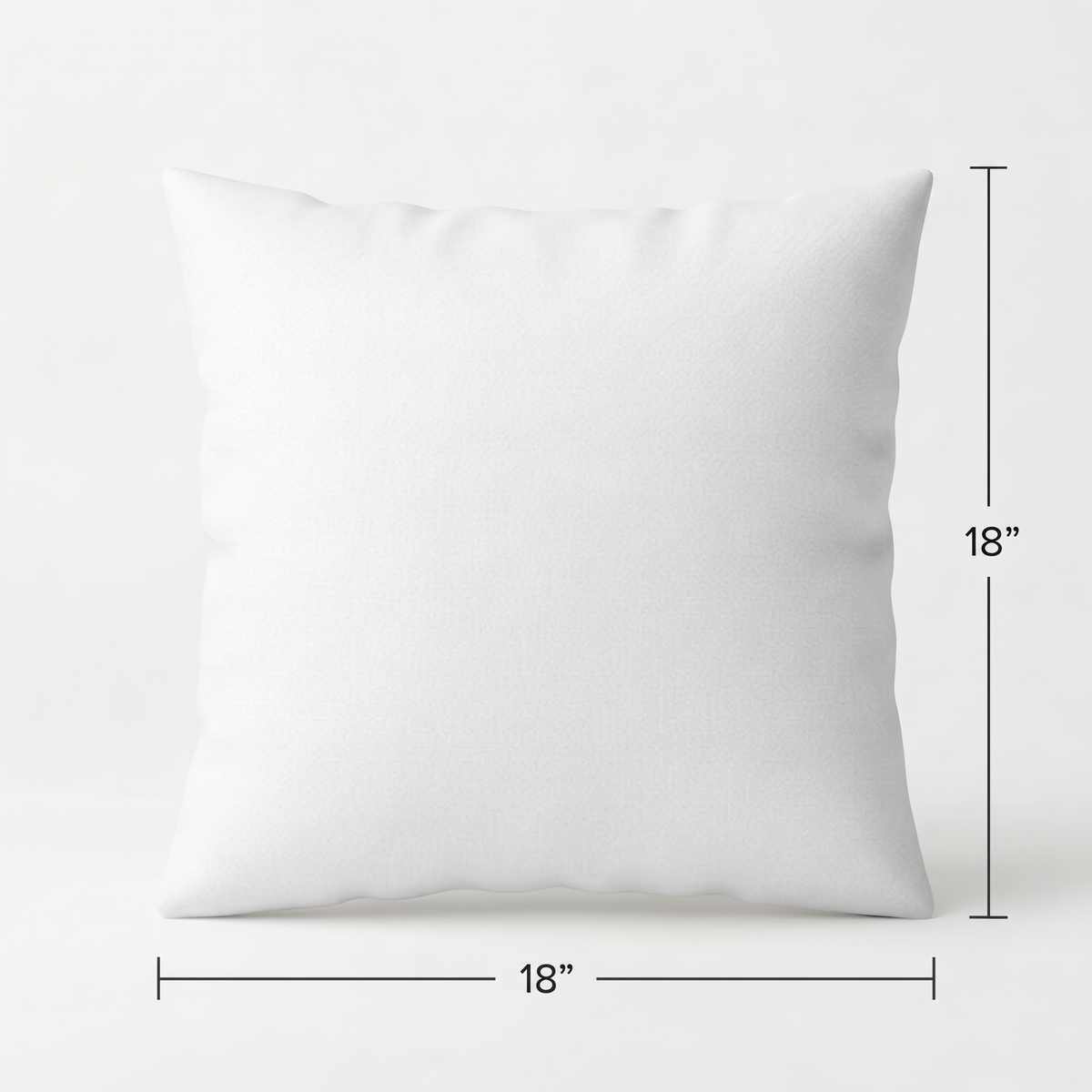 White Cushion Micro Filler – 18 × 18 Inches
