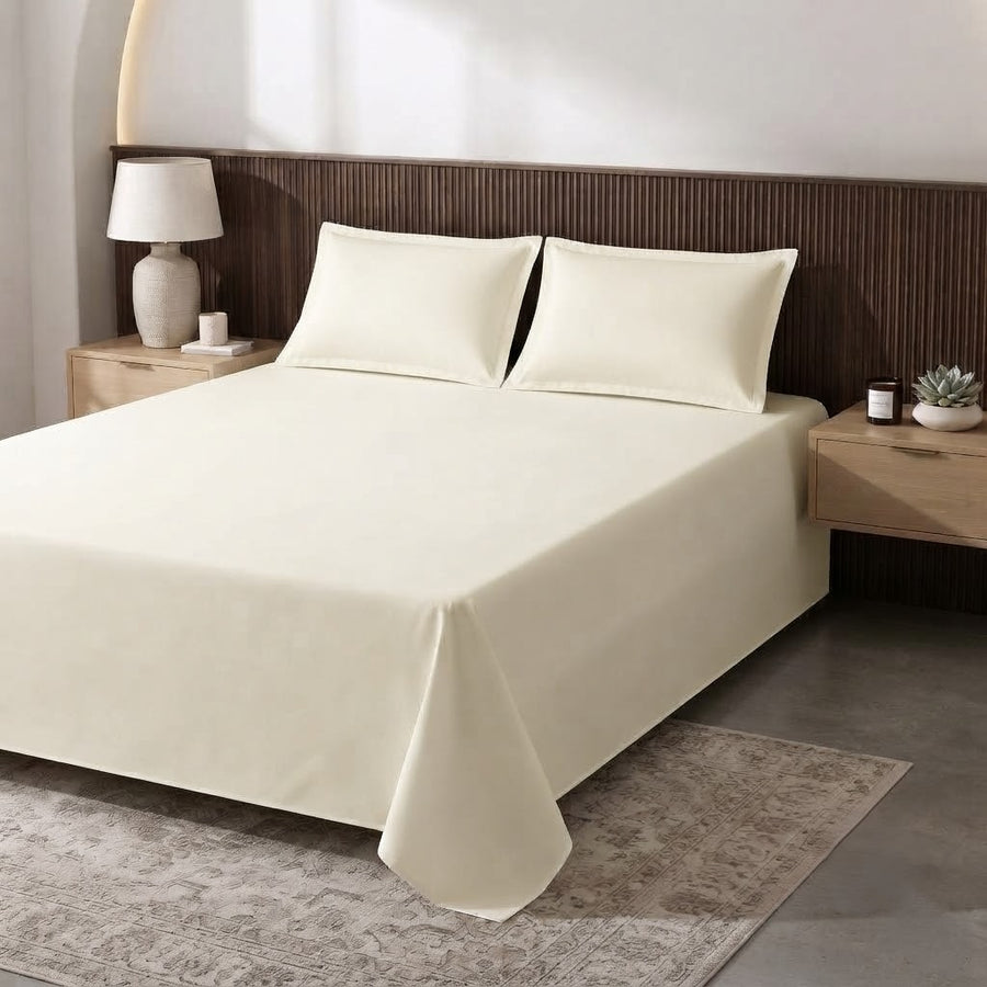 Ivory Luxury Bed Sheet Set