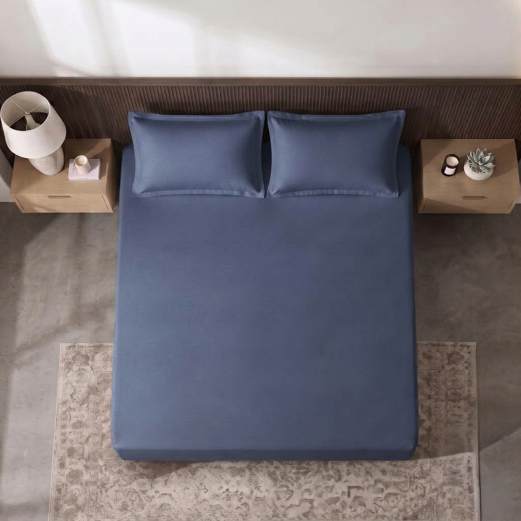 Navy Luxury Bed Sheet Set