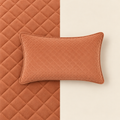 Terracotta Diamond Quilted Lumbar Pillow