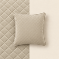 Sandstone Diamond Quilted Square Cushion