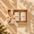 Zynna Luxury Candle Duo – Premium Wooden Gift Hamper