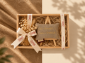 Zynna Luxury Velvet Cushion & Wooden Easel Gift Hamper – Premium Presentation Set
