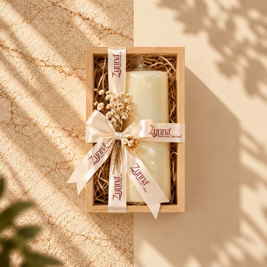 Zynna Luxury Candle Gift Box – Premium Wooden Hamper Set