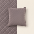 Soft Taupe Diamond Quilted Square Cushion