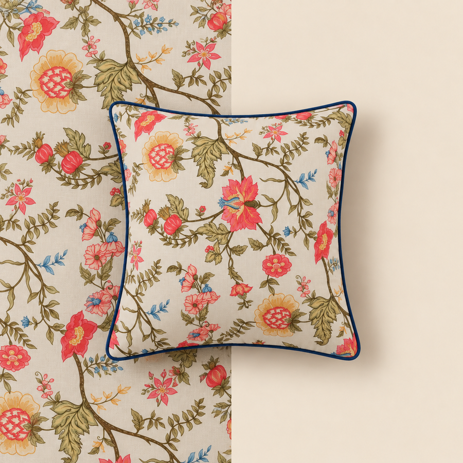 Chintz Botanical Trail Square Cushion